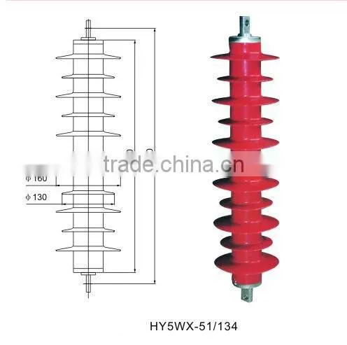 line type lightning arrester without gaps