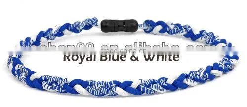 2014 hot sell braided sports necklace for baseball