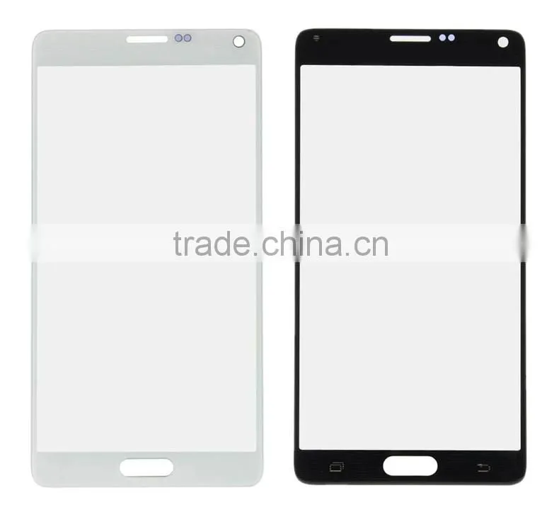 10PCS/LOT Replacement Front Touch Screen Glass Lens For Samsung Galaxy Note 4 N9100 Black White Color