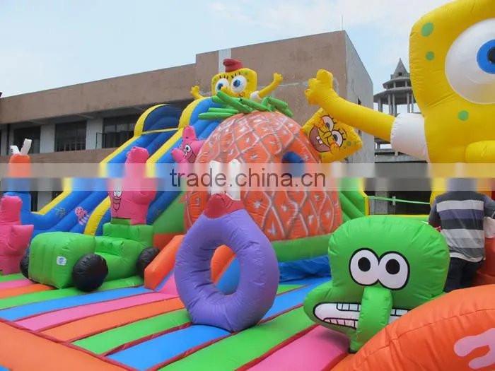 Russia model amazing Spongebob inflatable trampolines from China