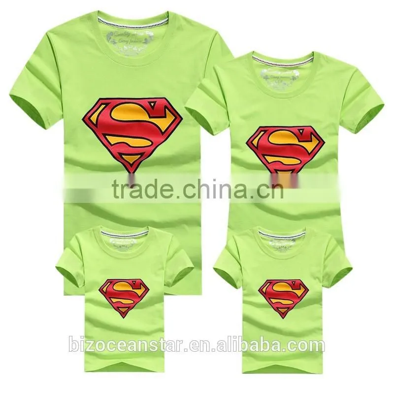 Pure cotton short sleeve parent-child outfit lovers t-shirts