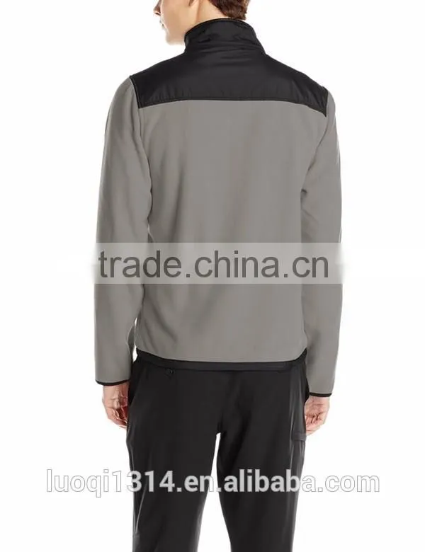 Mens high quality mock neck jackets zip up custom sports polar fleece jacket