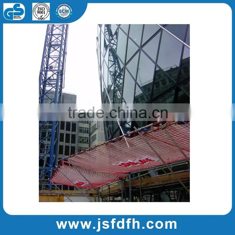 Direct manufacturer of PP/PE/PET Polyester material outdoor safety netting safety net for fall protection