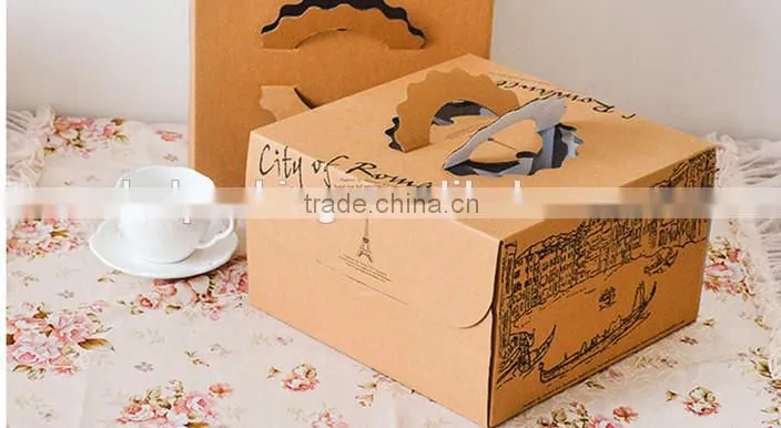 Wholesale food grade paper cardboard cake boxes