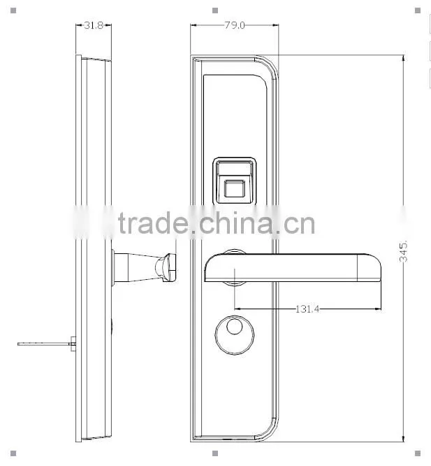 High Quality Smart Hotel Door Lock with Free Software