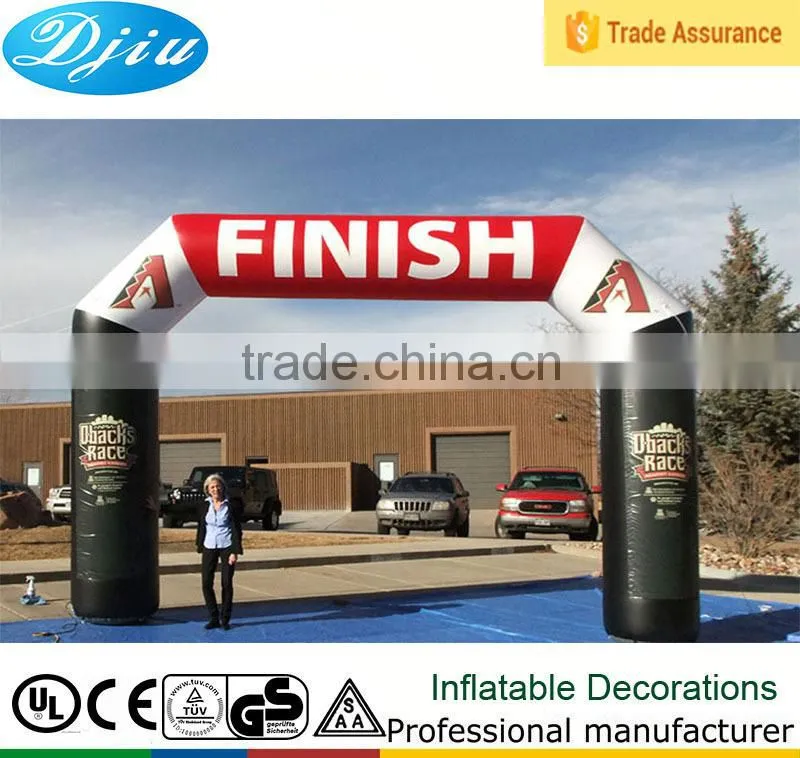 Black & White Inflatable Arch Archway Hexagon & Fan for Advertising Event Promotion