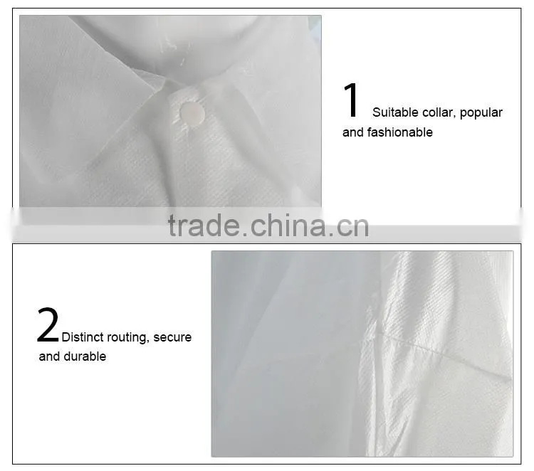 Stylish Non Woven Fabric Lab Coat for disposable use
