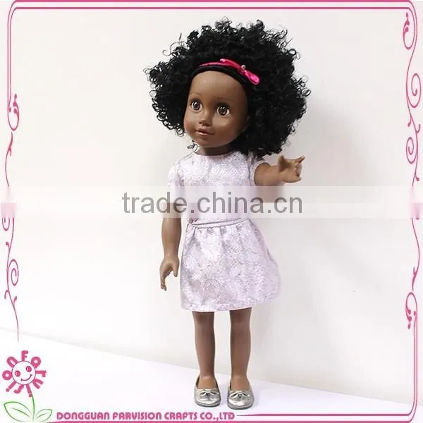 Boutique doll Vinyl For Kids Afro 18'' Black vinyl baby doll