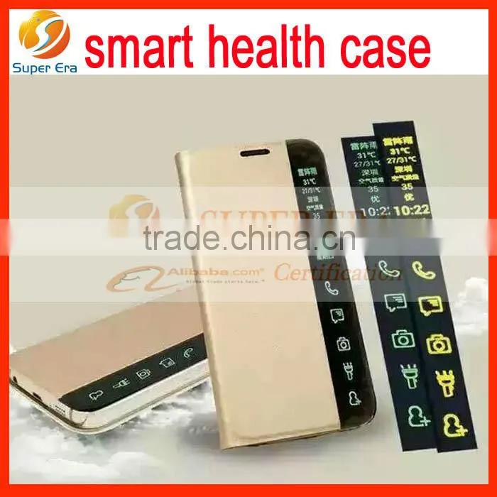 smart health flip leather Case for samsung galaxy s6 s6edge case nice perfect using