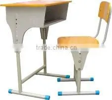 Plywood school desk and chair