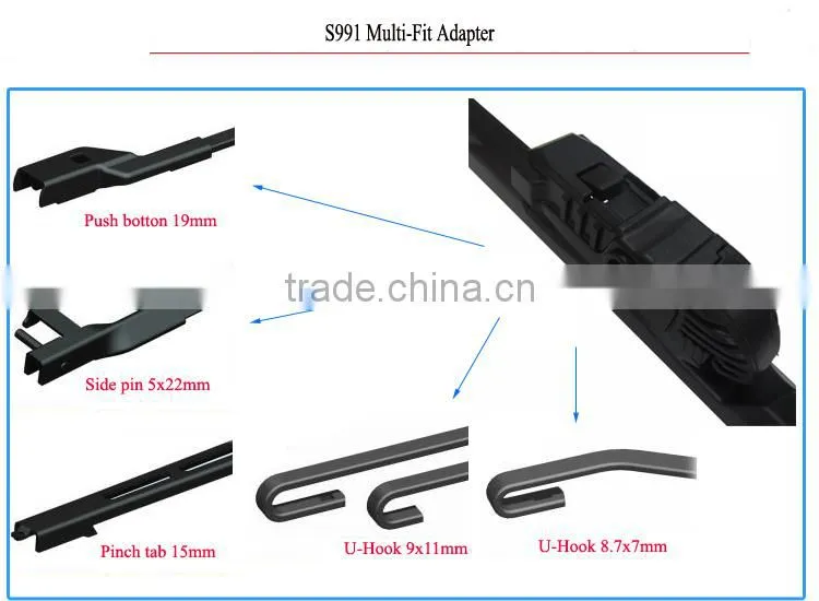 Exact Fit 5 in One Adaptor High Quality Flat Wiper Blade