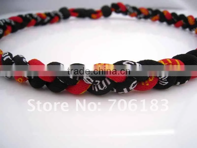 Tornado Titanium Germanium Ion Sports Necklace Black & Brown