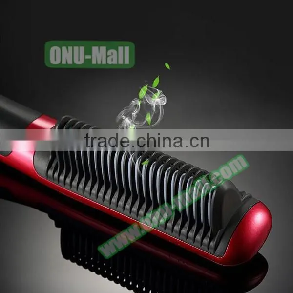 Multifunctional 2 in 1 Electric Hair Straightener Brush,Hair Curler for wholesale