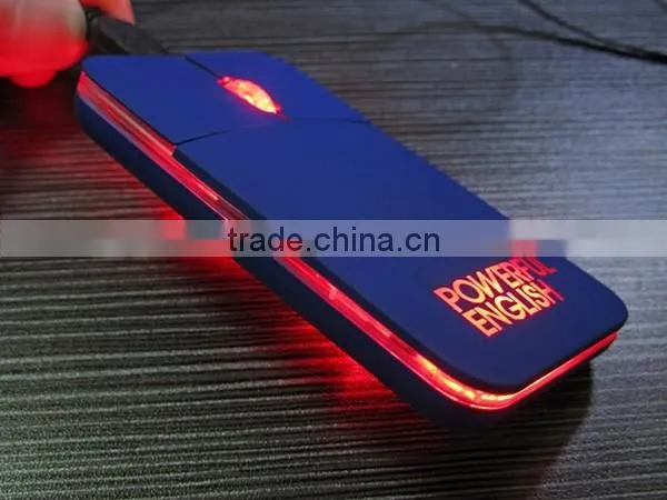 custom led logo wired pocket mouse gift items for office
