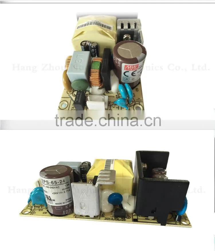UL CE EMC approved meanwell eps-65-24 65w 2.71a 24v power supply pcb