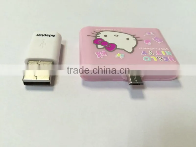 OTG Micro USB 4 In 1 SD Micro SD TF Card Reader for PC and Smartphone