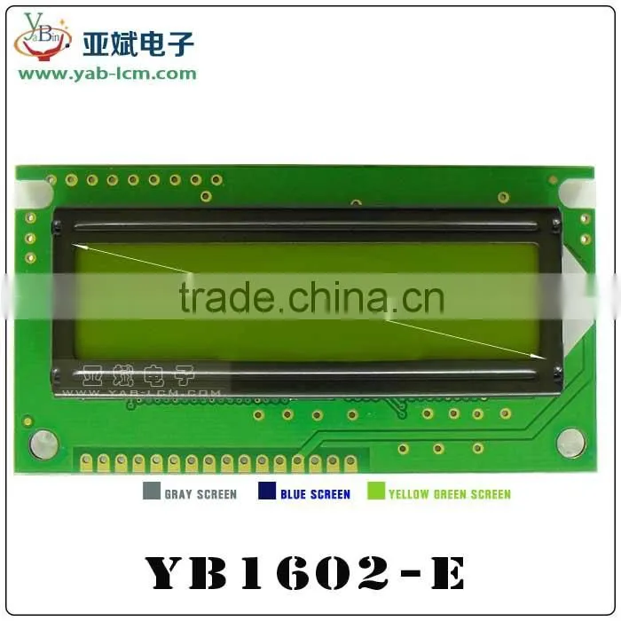 monochrome 16x2 lcd display , cheap 16x2 character lcd display module with backlight,16x2 lcd display Module 84mm*44mm