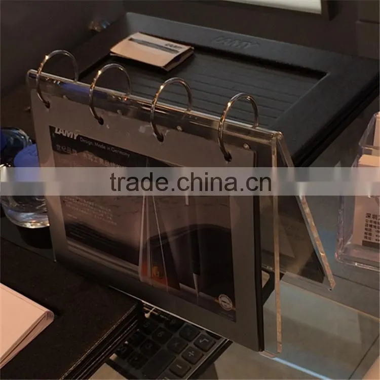 Acrylic calendar stand, plastic calendar stand, desk calendar plastic stand