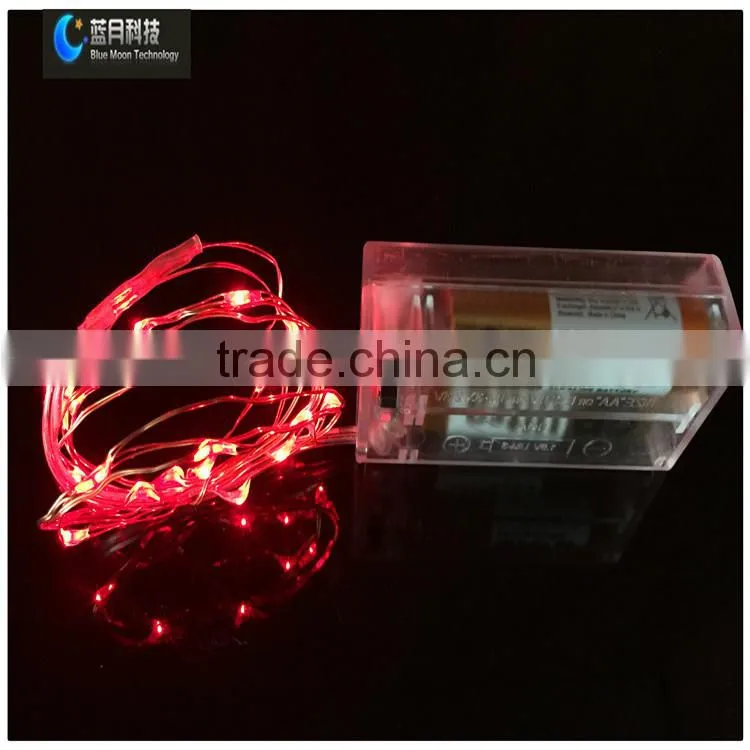 Hot !!!! blue star shape led copper wire string lighting