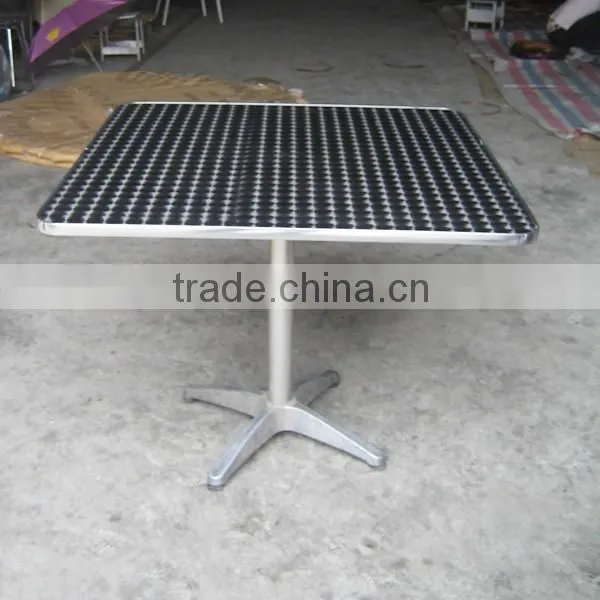 colorful plastic leisure coffee shop chair and aluminum square table set YC081 YT2