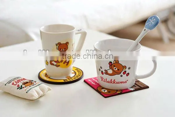 2013 the best-selling multicolor bear silicone cup mat