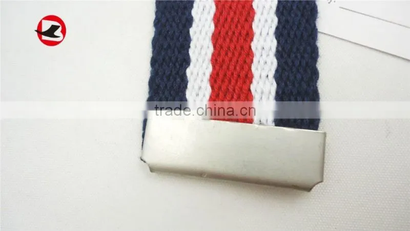 100% cotton webbing belt with iron D-ring