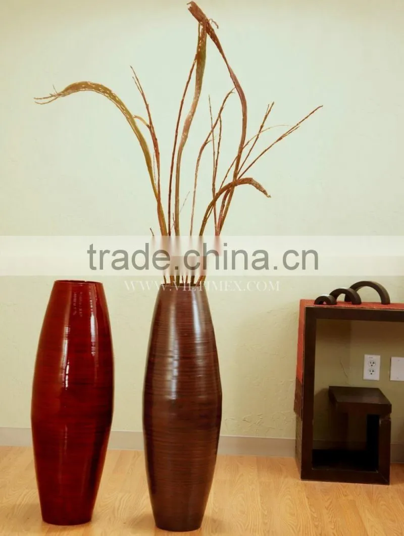 Tall Floor Bamboo Vase