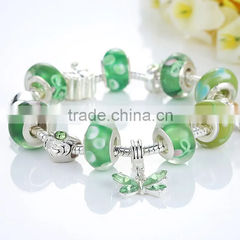 European charm famous brand butterfly bracelet