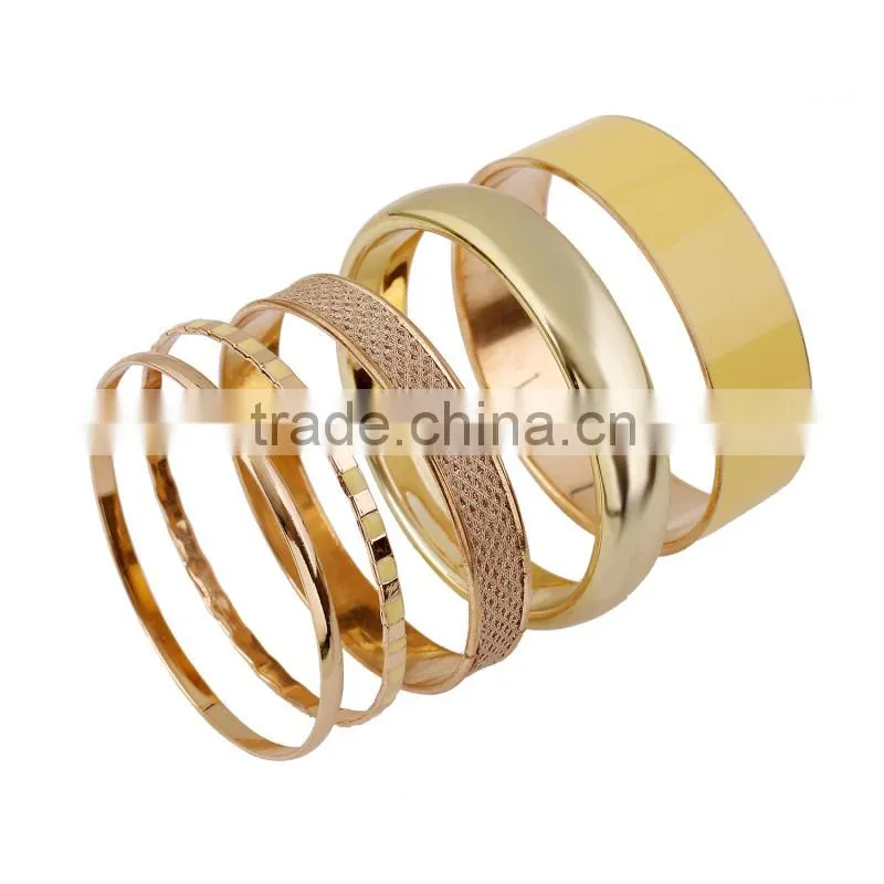 2016 fashion jewelry free sample gold plating bracelets sets