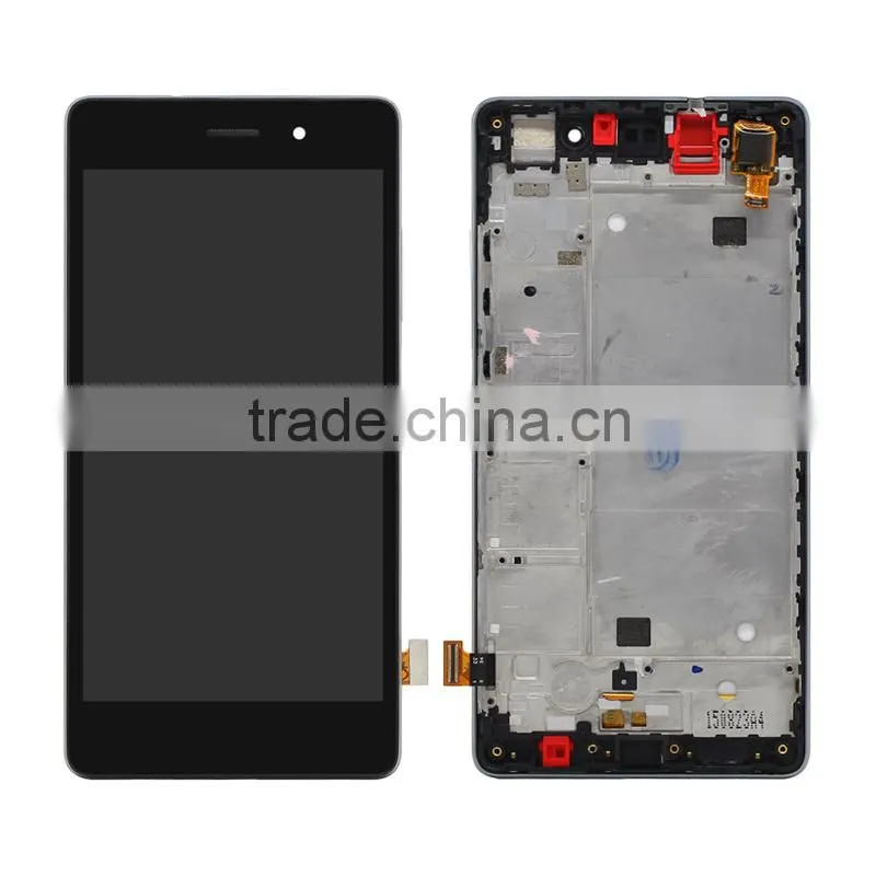 Original Genuine LCD Screen With Digitizer And Frame Assembly For Huawei Ascend P8 Lite - Black
