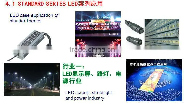 standard series push lock PCB panel front mount ip68 waterproof connector