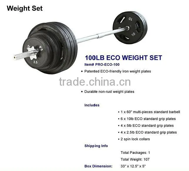 Whosale Olympic custom weight barbell set factory