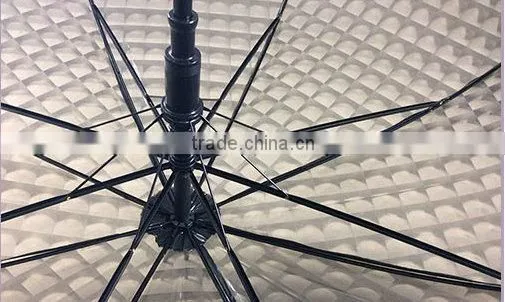 3D Transparent POE Straight Umbrella