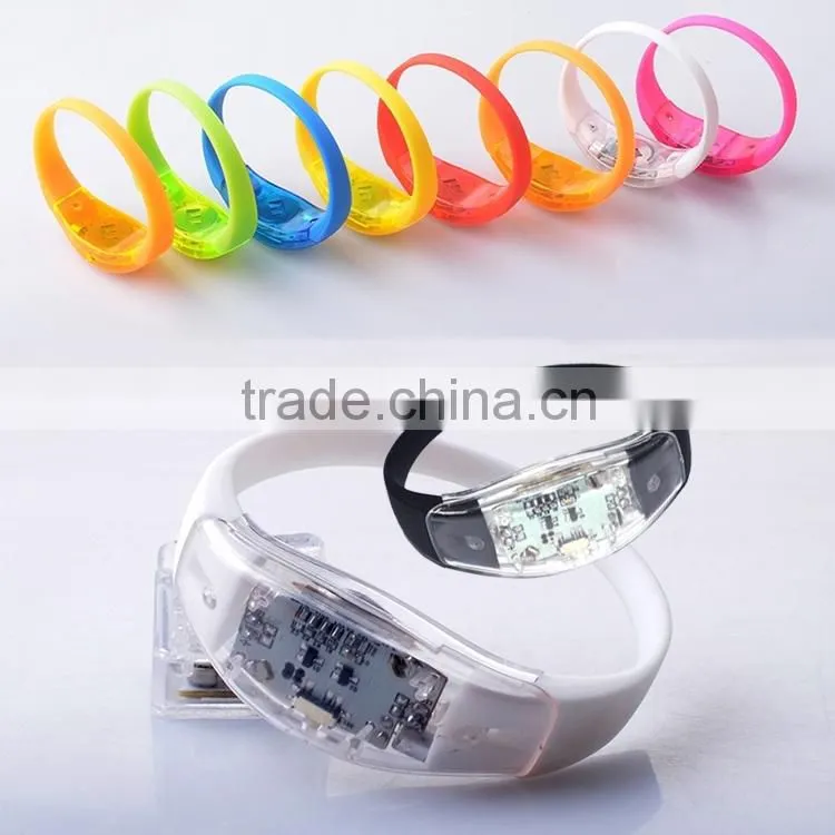 2016 Hot New Products Pre-Programmed Sound Reactive Wristbands For Circulation,led bracelet