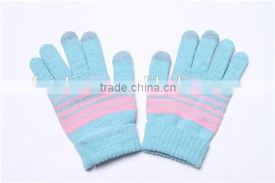 Screen Touch Gloves for Men Women Winter Stripe Gloves Fashion Gloves, 6 colors