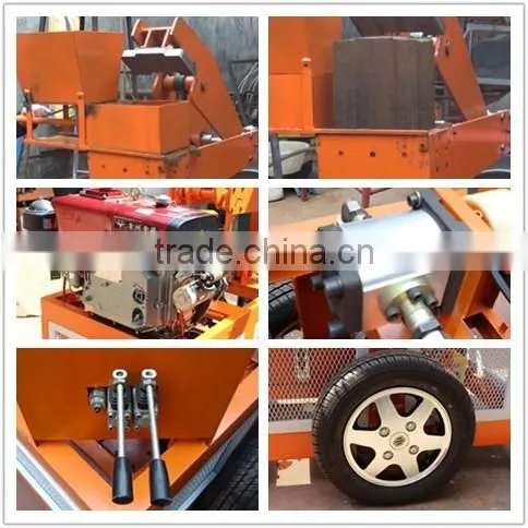 HR1-20 small construction equipment for clay mobile hydraform interlocking brick making machine price