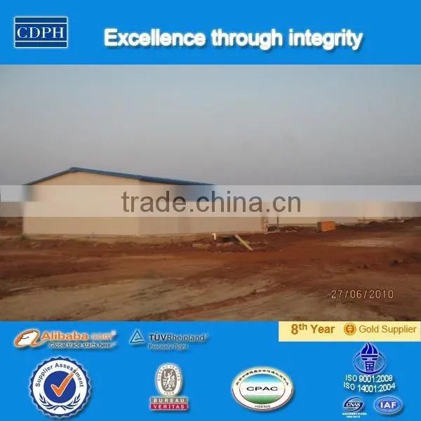 China alibaba china supplier Temporary galvanized structure cheap sandwich panel prefab homes for sale