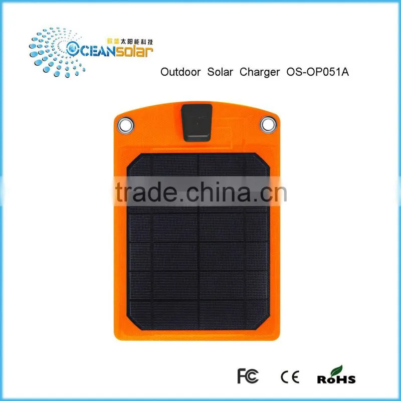 5W Solar power bank for iphone samsuang ipad laptop tablet, solar mobile charger charging for mobile phone