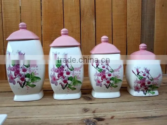 Food Grade Unique Ceramic Material Kitchen Spice Jars