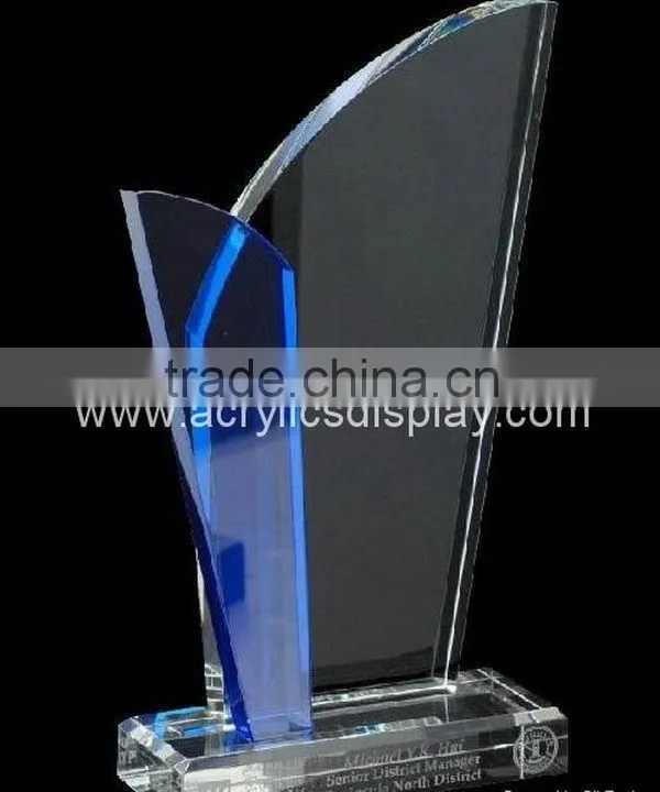 Fashionable top sell clear diamond acrylic trophy