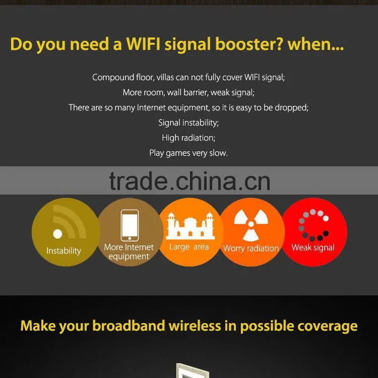 silver color metal indoor and outdoor signal amplifier for WiFi coverage