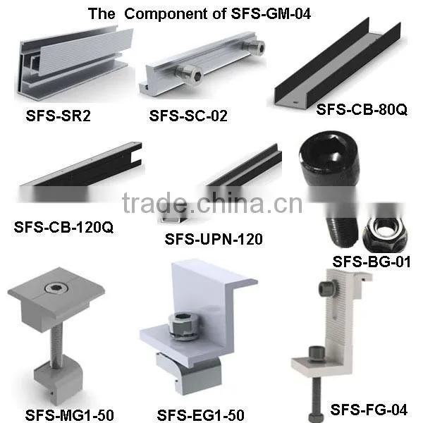 Solar ground Pile pv panel mount racks