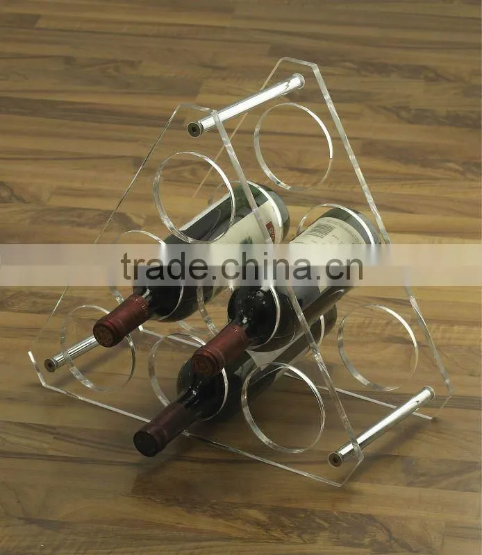 2012 Best Selling Unique Transparent Acrylic Wine Rack HM-S48