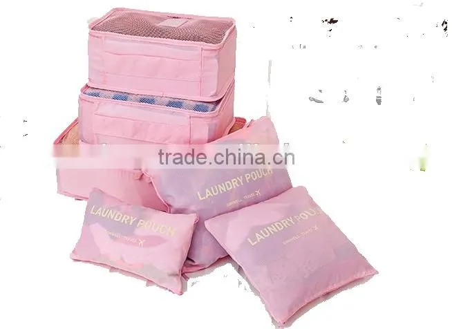 6 PCS Travel Luggage Packing Cube Bag Set Clothes Storage Bags Travel Kit