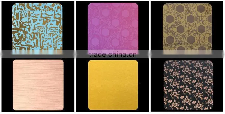 Easy Sell Items 201 etched Stainless Steel Panels Decorative Manufacture