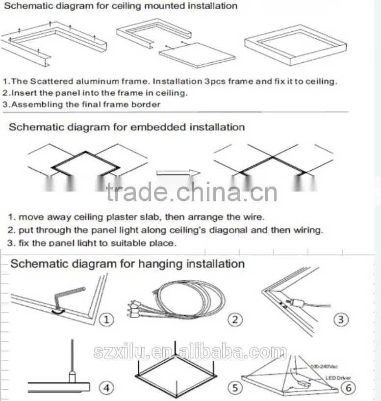Wholesale alibaba 2X2 60w DLC led lamp for the house