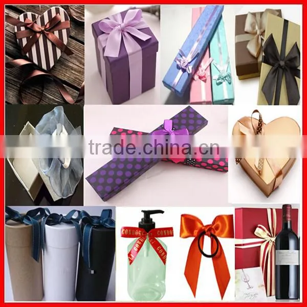 2016 wholesale Custom satin ribbon bow for gift decoration
