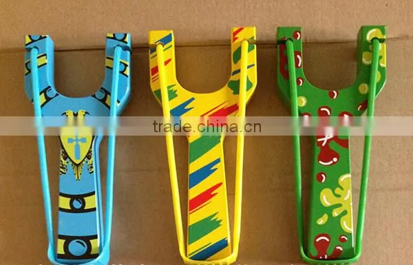 Best sell colorful wooden custom slingshot catapult