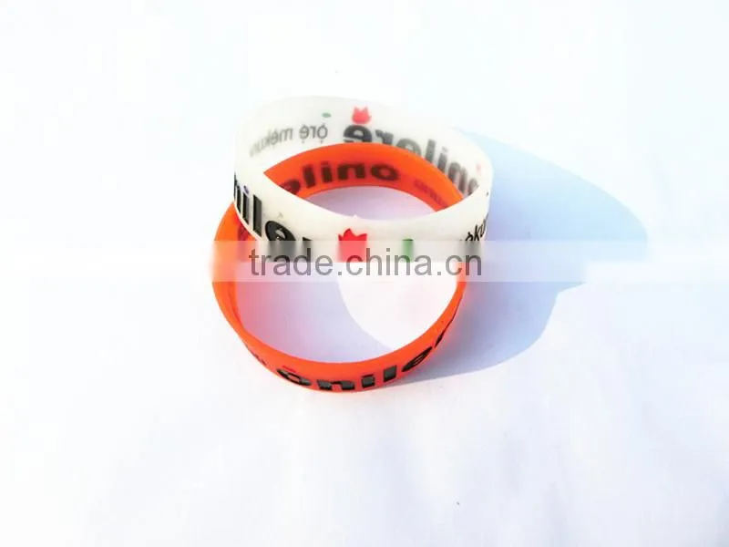 silicone factory customized logo designed wristband