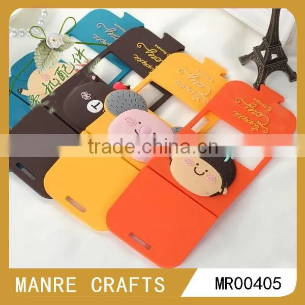 cute kitty carton 3d soft pvc multiple mobile phone holder